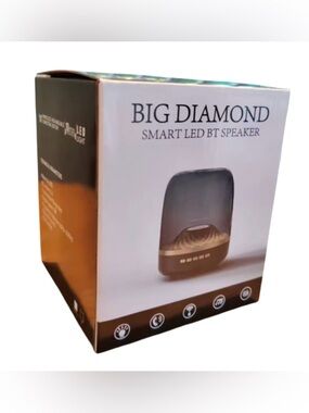 Big Diamond Smart LED Bluetooth Speaker - Wireless RGB Light Up NWT